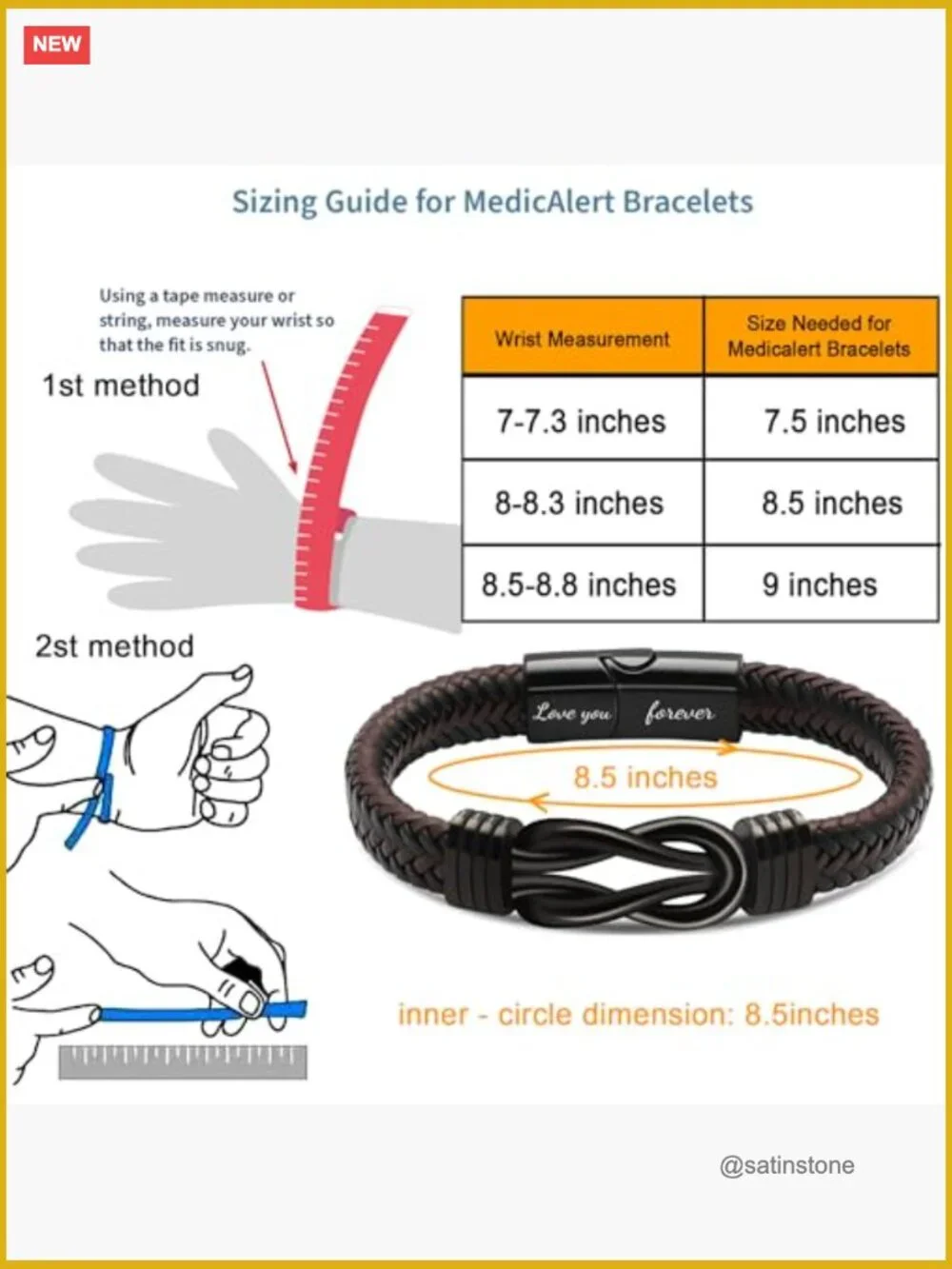 Knot Bracelet Gifts for Him Mens Leather Stainless Steel Always Linked Together